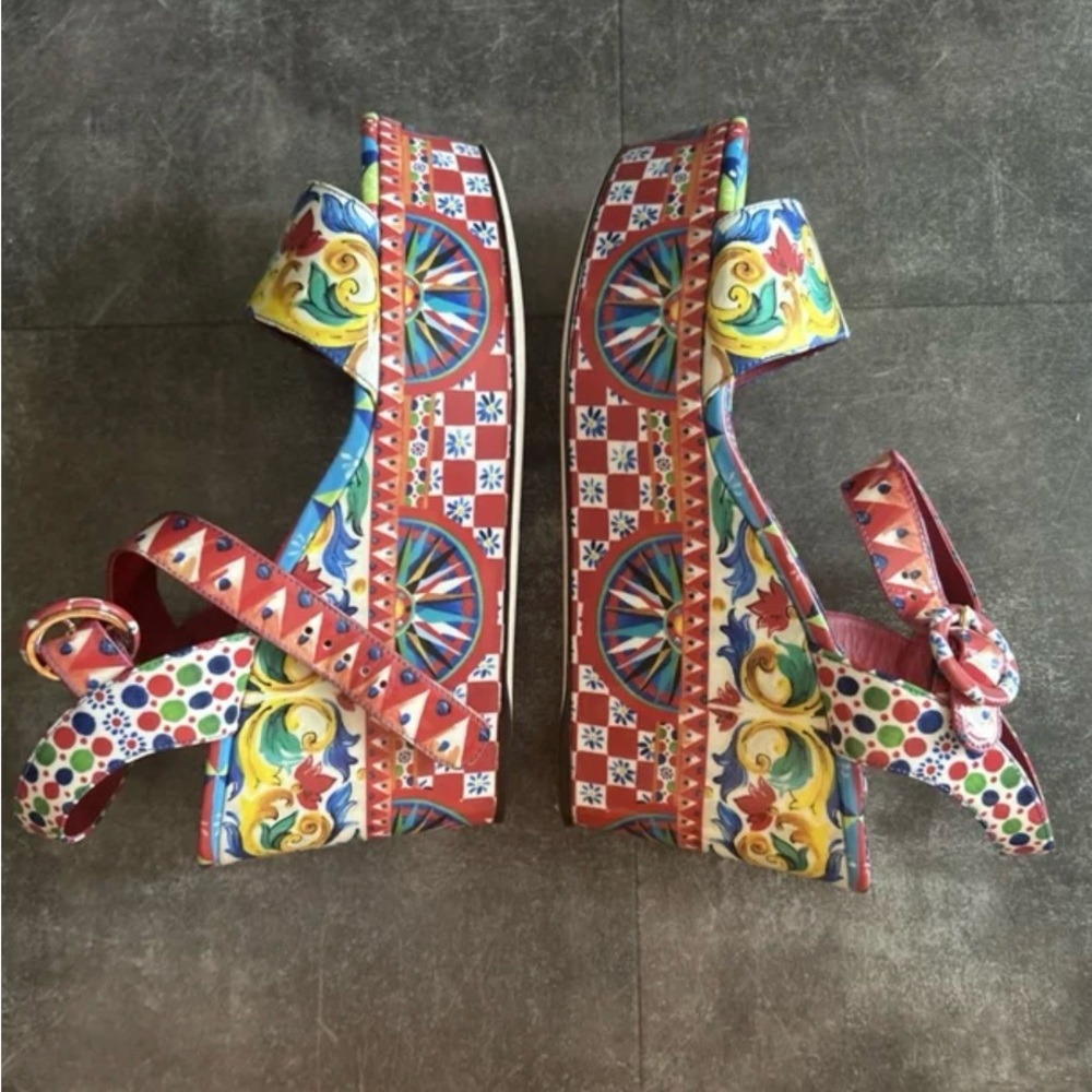 Dolce & Gabbana Multicolor Platform Sandals